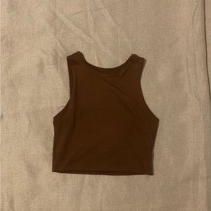 Brown Shein Cropped Tank Top